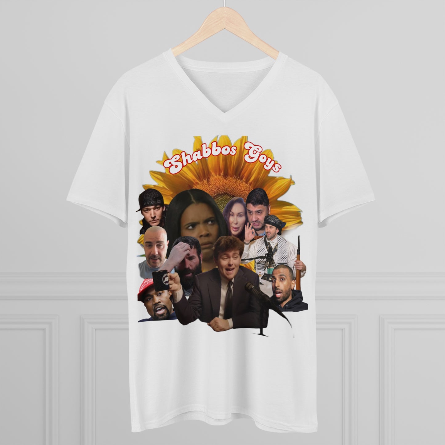 Shabbos Togys Men's Lightweight V-Neck Tee - Funny Jewish Humor, Casual Wear, Gift for Friends, Summer Fashion, Holiday Attire