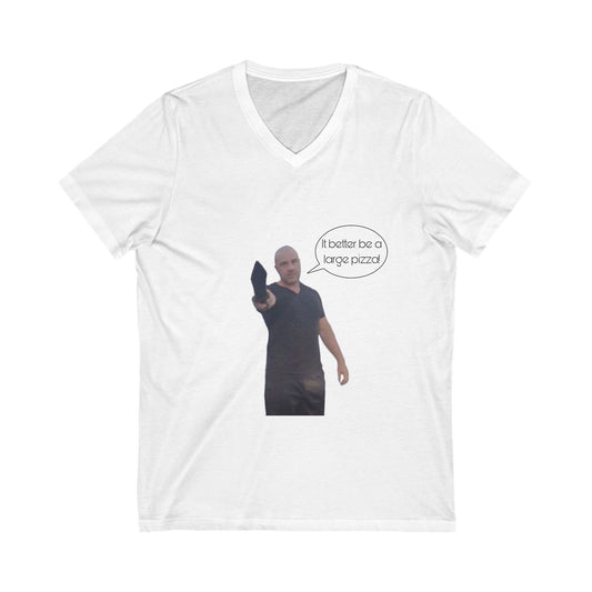Shabbos Toys Unisex V-Neck Tee, Fun Graphic Shirt, Unique Gift, Casual Wear, Festival Apparel, Humor T-Shirt